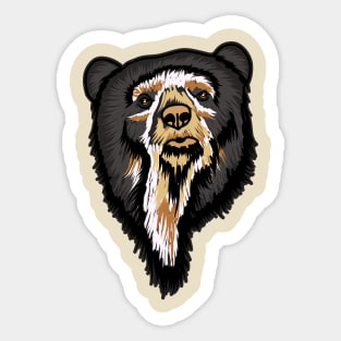 Colombian andean bear face illustration Sticker